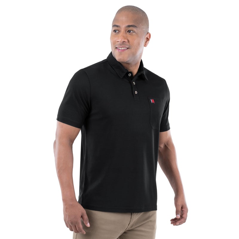 Wrangler Riggs Workwear Men's Short Sleeve Performance Pocket Polo, Black, Medium - Image 4