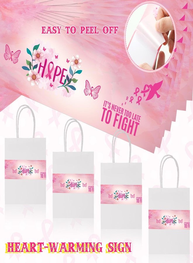 Fumete 48 Pcs Breast Cancer Awareness Water Bottle Labels Pink Ribbon Breast Cancer Accessories Stickers Decorations for Bottles Hope Fight Breast Cancer Awareness Month Party Charity Events Favors - Image 4