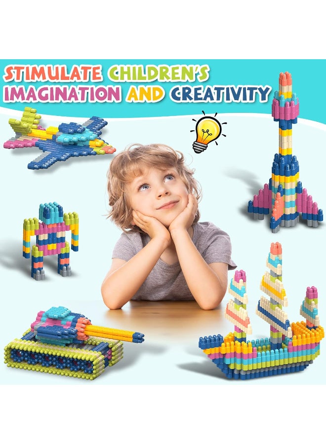 TFiOXL 960 pcs Building Blocks Set Educational Building Toy, Construction Block Toys Set Learning Playset Kit for Boys Girls, Child Brain Development Preschool Kindergarten Toy Age 3+(with storage box) - Image 2