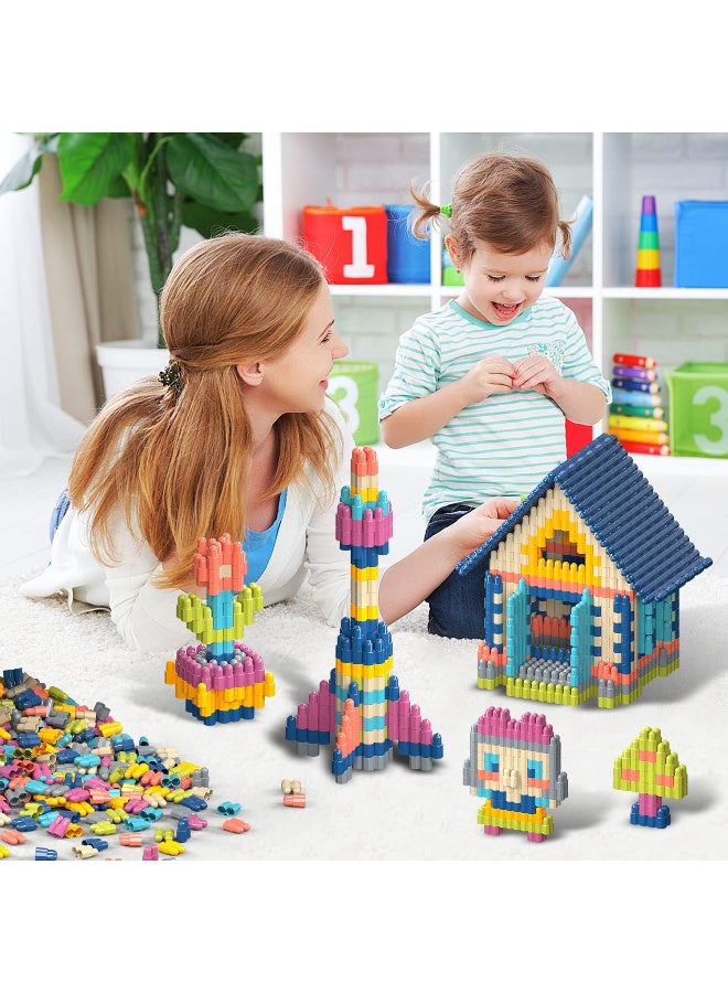 TFiOXL 960 pcs Building Blocks Set Educational Building Toy, Construction Block Toys Set Learning Playset Kit for Boys Girls, Child Brain Development Preschool Kindergarten Toy Age 3+(with storage box) - Image 5