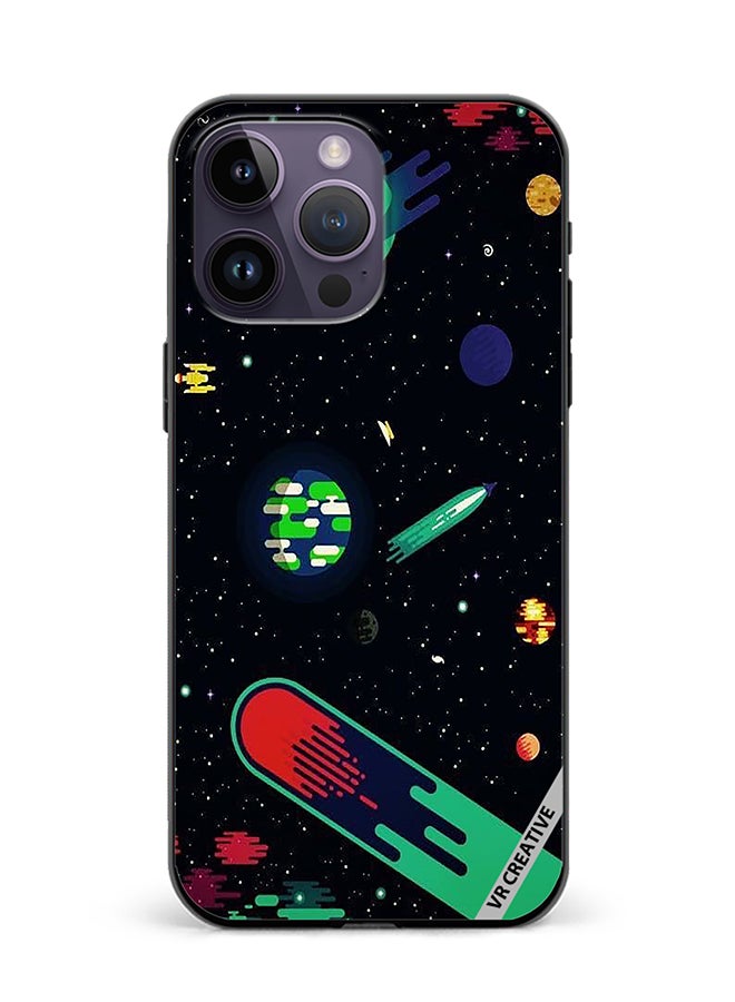 VR CREATIVE Protective Case Cover For Apple iPhone 15 Pro Max Galaxy Design Multicolour - Image 1