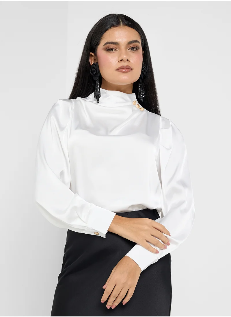 ELLA Side Draped Detail Top