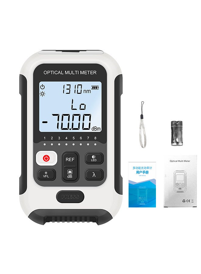 Portable Lightweight 3 in 1 Optical Power Meter High Accurancy Network Tester Digital Display Optical Fiber Tester with LED Light - Image 1