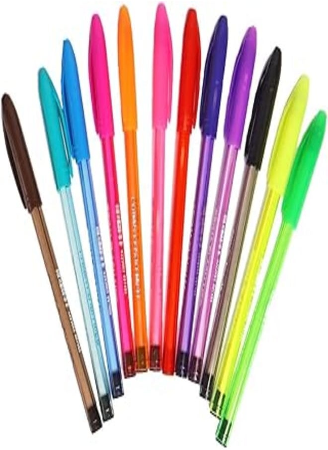 PRIMA Prima flash ballpoint pen set of 12 assorted colors - multicolor 