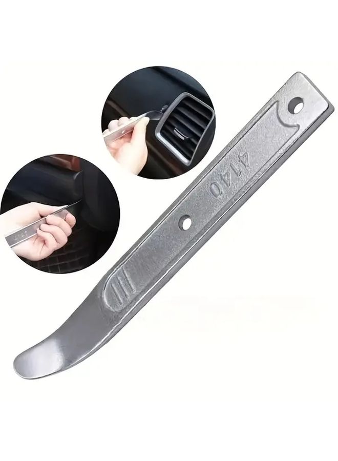 Heavy Duty Metal Wedge Pry Bar 1pc Multi Toothed Trim Removal Tool For Car RV - Image 1