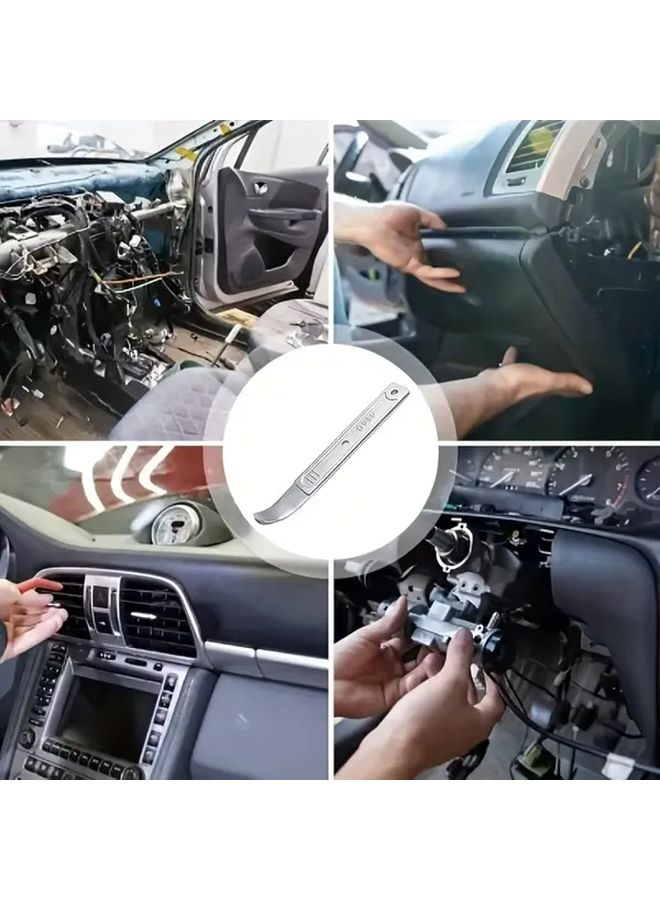 Heavy Duty Metal Wedge Pry Bar 1pc Multi Toothed Trim Removal Tool For Car RV - Image 3