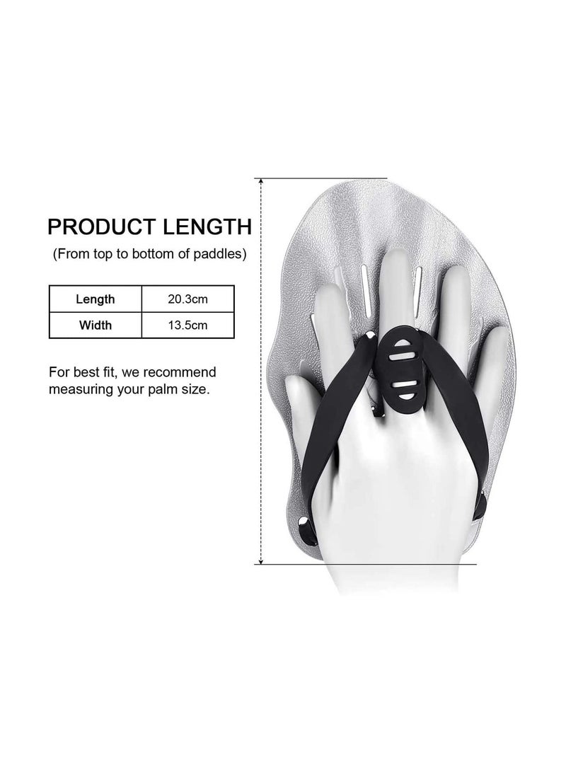 SOLARAE Swim Paddles Hand Training with Adjustable Straps Swimming for Women Men and Children Professional Accessories 1 Pair - Image 4