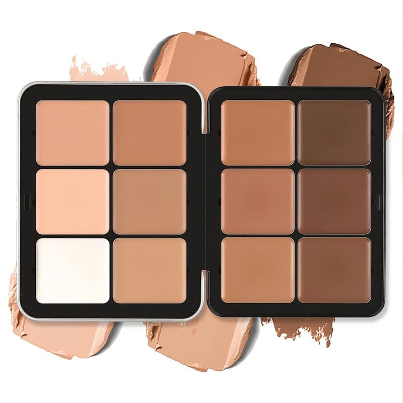 SURORAIN Professional Color Correcting Concealer Cream,12 Color Concealer Foundation Palette,Long-Wearing Full Coverage Makeup and Corrector for Under Eye Dark Circles,Acne & Blemishes,Reduces Redness - Image 1