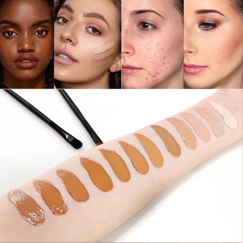 SURORAIN Professional Color Correcting Concealer Cream,12 Color Concealer Foundation Palette,Long-Wearing Full Coverage Makeup and Corrector for Under Eye Dark Circles,Acne & Blemishes,Reduces Redness - Image 4
