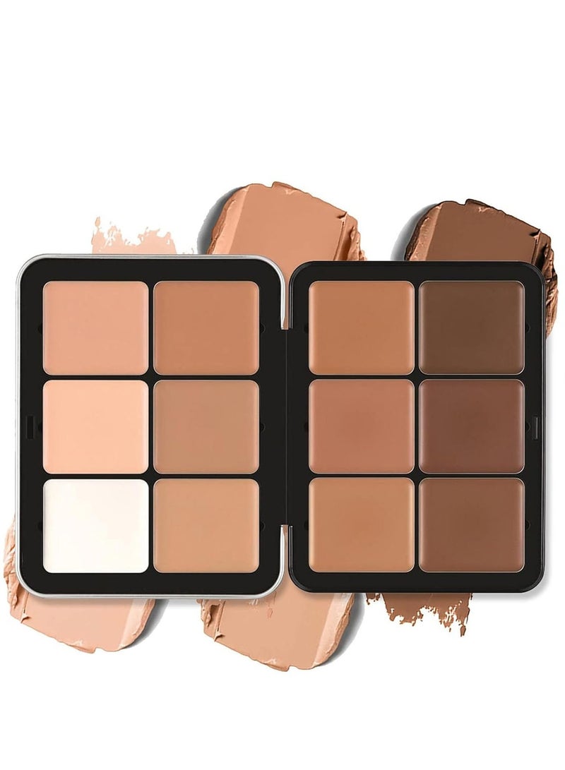 CARLA SECRET Professional Color Correcting Concealer Cream,12 Color Concealer Foundation Palette,Long-Wearing Full Coverage Makeup and Corrector for Under Eye Dark Circles, Acne & Blemishes, Reduces Redness - Image 1