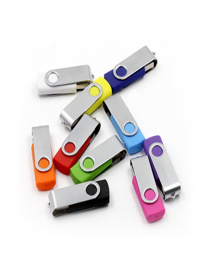 U Disk Exhibition Gift U Disk Metal Rotating U Disk High Speed 32G LOGO Lettering Creative-Color:Yellow-Capacity:32GB  - Image 1