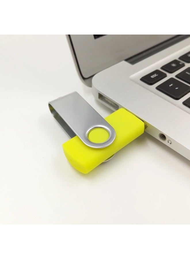 U Disk Exhibition Gift U Disk Metal Rotating U Disk High Speed 32G LOGO Lettering Creative-Color:Yellow-Capacity:32GB  - Image 2