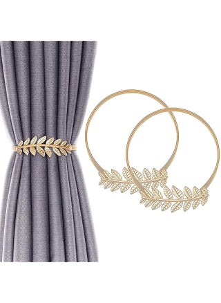 Curtain Tiebacks 2 Pcs Alloy Drapery Holdback Window Curtain Ties Backs For Curtains Modern Simple Style Curtain Tie Backs Decorative Curtain Holdbacks For Home Office Gold Leaf - pzsku/ZFA7E4A3F0D07E18FD4EFZ/45/_/1741446659/d88a6c71-fc67-4928-a91d-39c4304bb7b5
