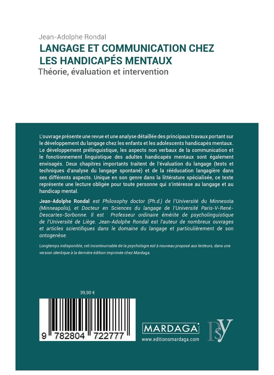 Langage et communication chez les handicapés menta: Théorie, évaluation et intervention  - Image 2