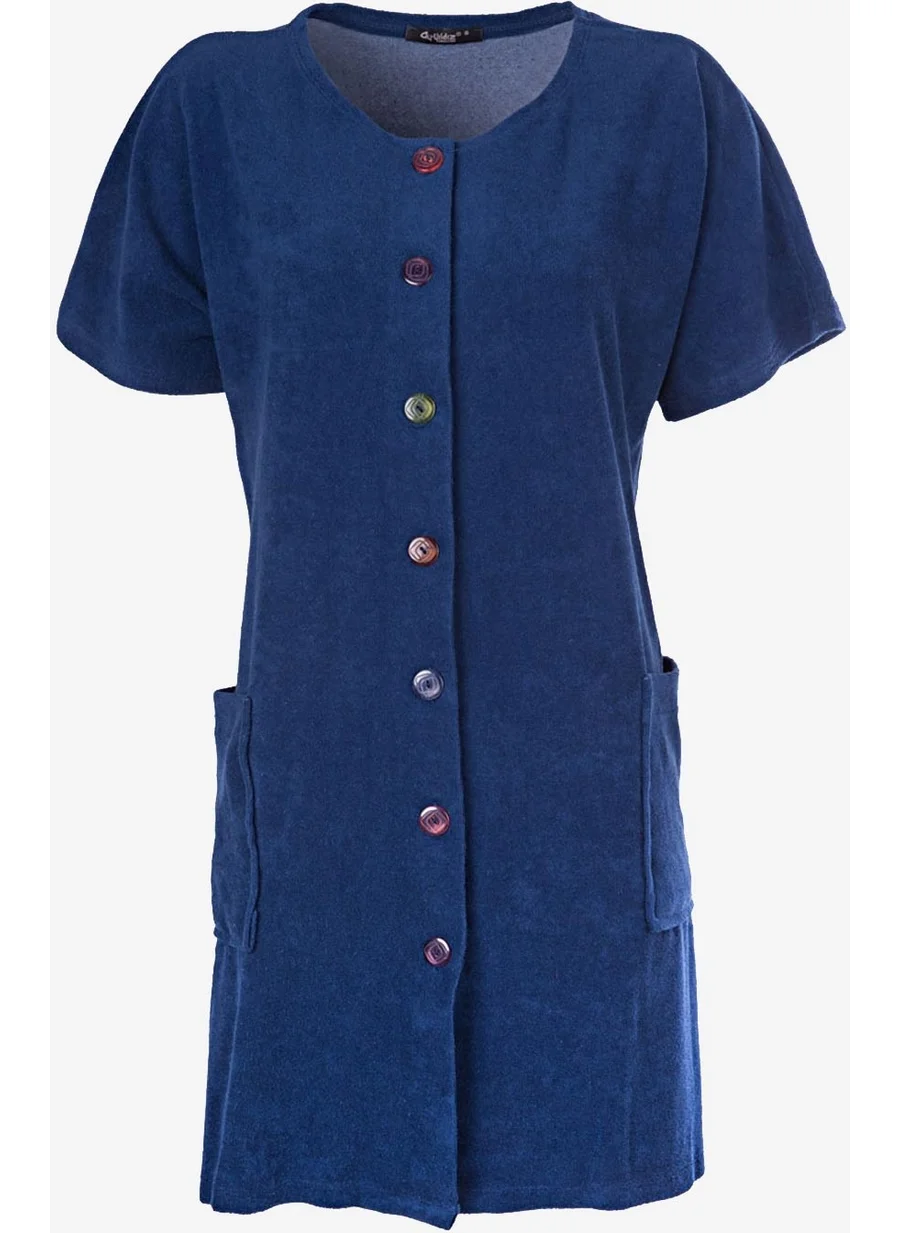 اي يلديز Button-Down Terry Dress