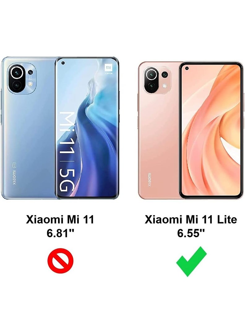 Theodor Xiaomi MI 11 Lite Clear Case, Shock-Absorption TPU Cell Phone Cover with Reinforced Corners, Soft Flexible & Crystal Clear Protective Bumper Case - Image 2