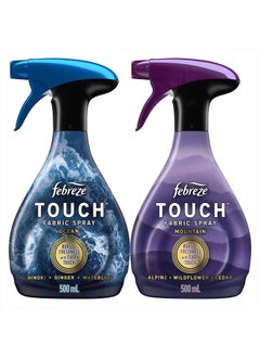 febreze Touch Fabric Spray, Sneaker Balls Alternative, Couch Cleaner, Refresher Ocean & Mountain, 16.9 oz, Pack of 2,33.8 Fl Oz  - Image 1