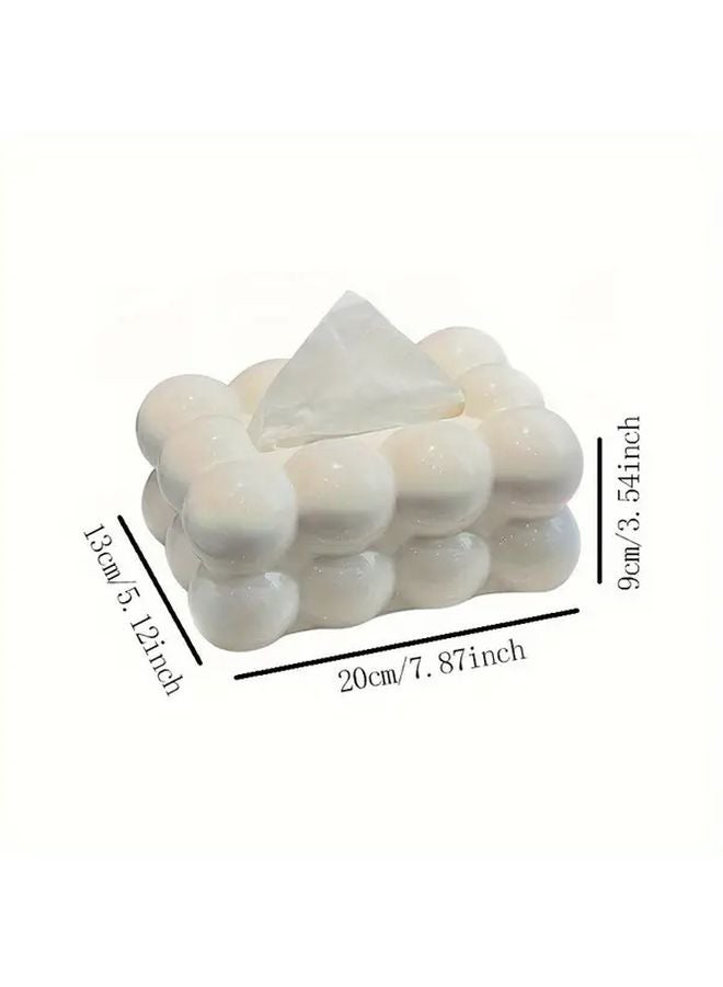 High Configuration Infinite Black Plastic Tissue Box Holder With Cushion Ball Lid - Image 4