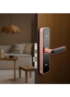 QUBO Smart Door Lock Essential from Hero Group 6Way Unlocking Fingerprint OTP Remote Unlocking PIN RFID Access Card Mobile App Mechanical Key 1 Year OnSite Brand Warranty Copper