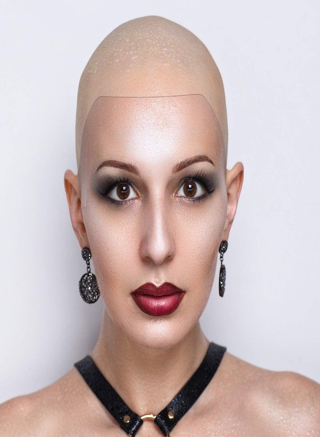 Syhood 4 Packs Halloween Bald Caps Makeup Latex Bald Head Wig Cap Costume Accessories for Women Men Adults(Yellow, Black) - Image 4