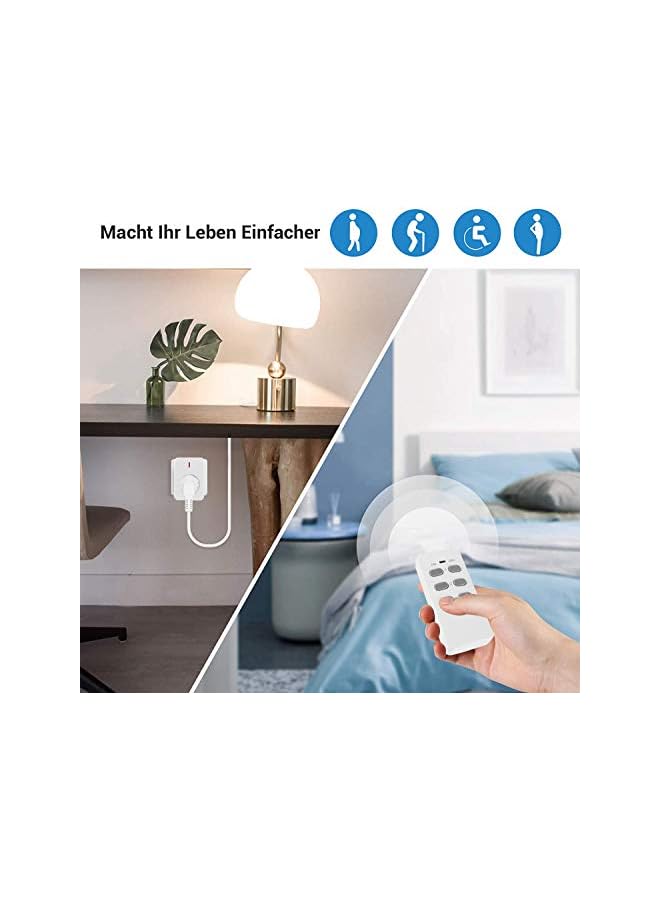 promass Wireless Remote Control Plugs Sockets，13A/3000W，Programmable, CE and RoHS Listed, Light, Household Appliances, Operating Range Up To 30 Meter /100 Foot, 3 Pack Sockets and 1 Remote - Image 4