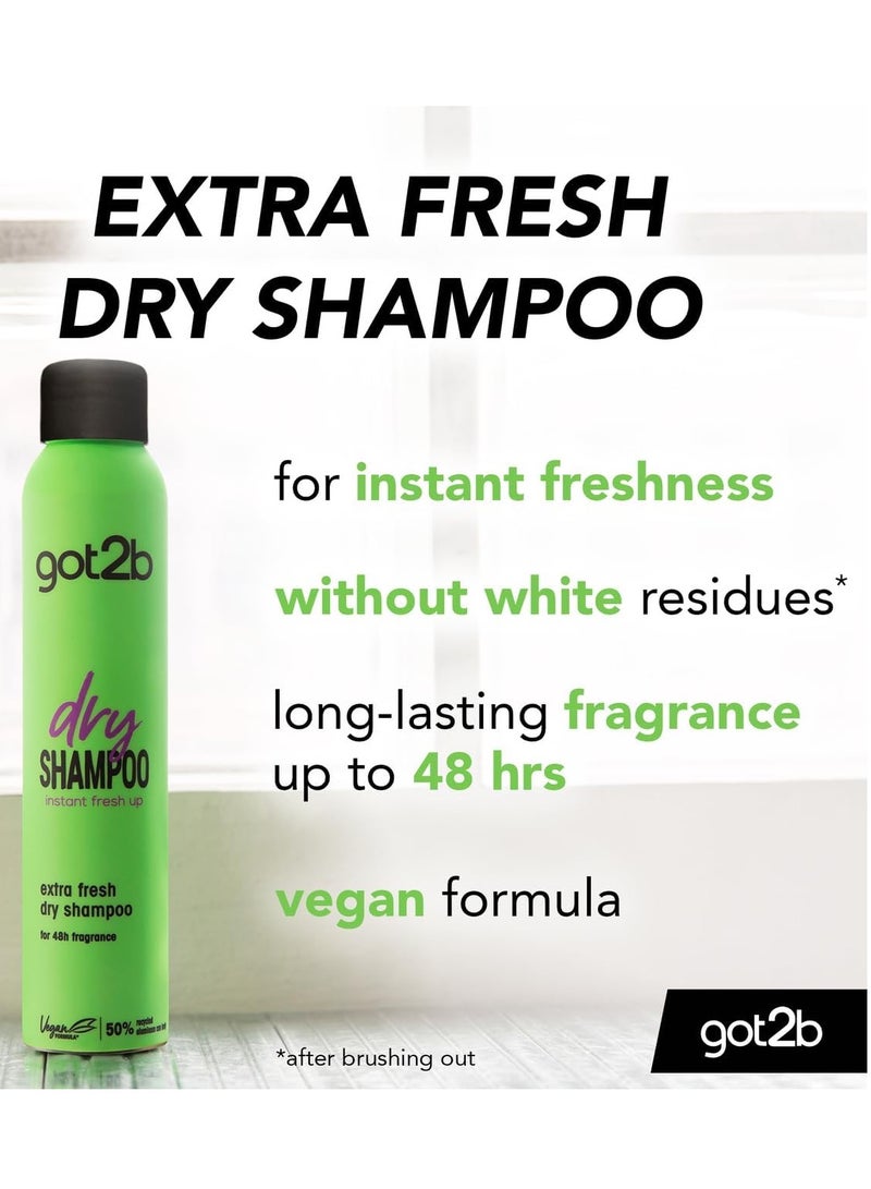 Got2b dry SHAMPOO instant-fresh up extra fresh dry shampoo for 48h fragrance 200 ml - Image 2