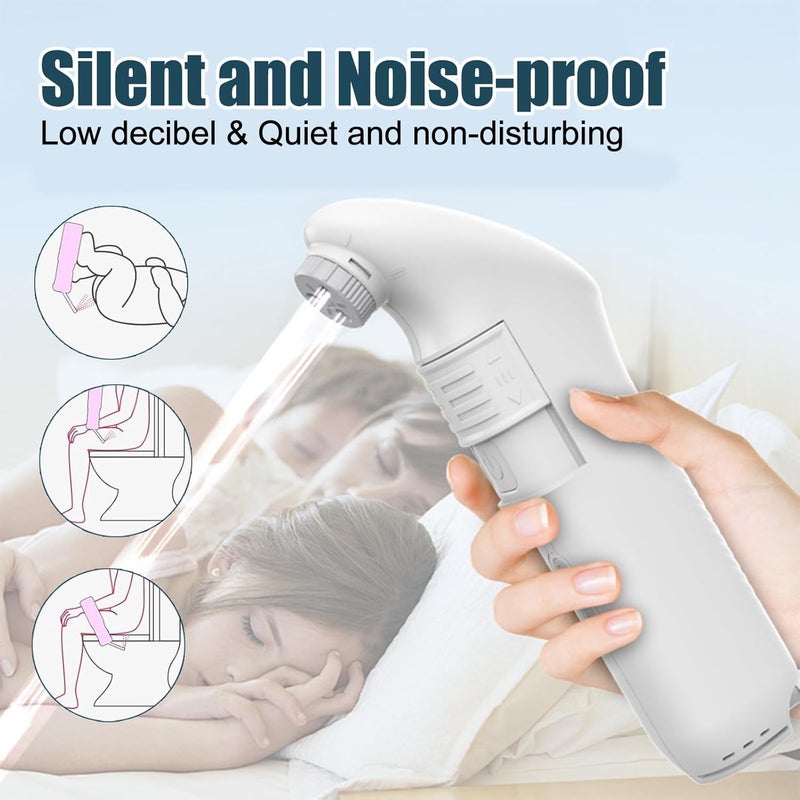 JSDQQG Electric Portable Bidet for Travel,Large Handheld Bidet Sprayer with 2.5L Peri Bottle,High Pressure Rechargeable,Portable Toilet Butt Washer shatafa for Women,Men,Elder,70-Minute Usage - Image 3