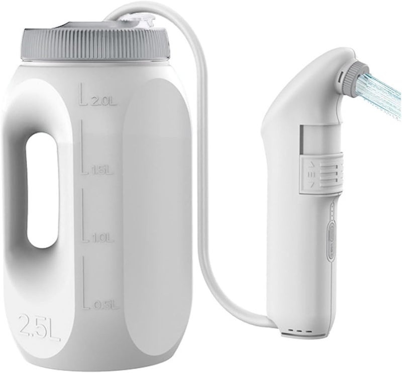 JSDQQG Electric Portable Bidet for Travel,Large Handheld Bidet Sprayer with 2.5L Peri Bottle,High Pressure Rechargeable,Portable Toilet Butt Washer shatafa for Women,Men,Elder,70-Minute Usage - Image 1