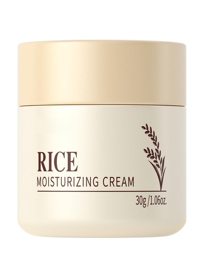 BEUKING Rice Face Cream, Long Lasting Hydration Quickly Absorbed Non-sticky Face Cream, Lightweight Firming Skin Removing Fine Lines Enhancing Skin Elasticity - Image 1