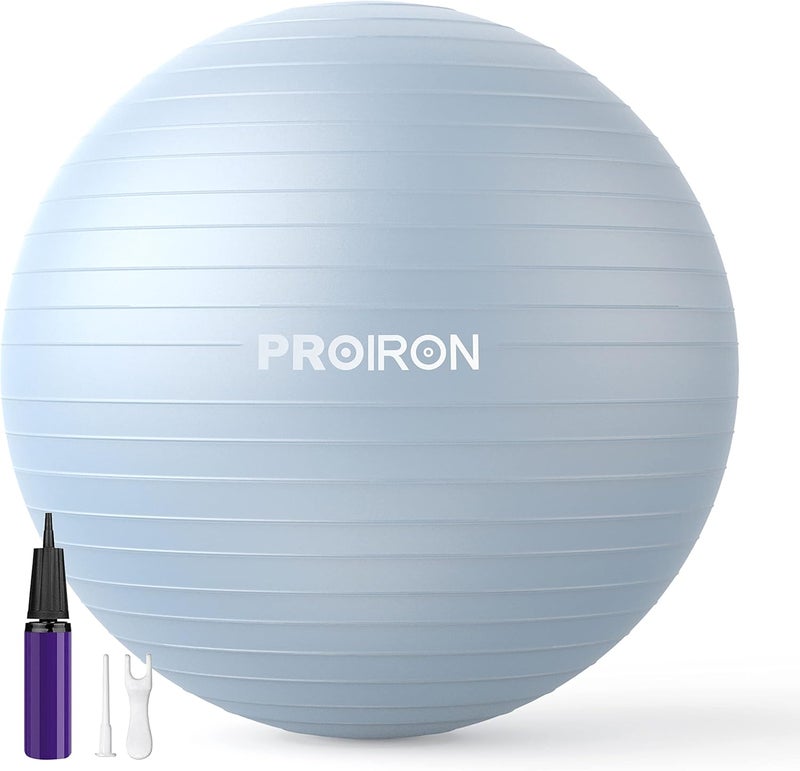 PROIRON Exercise Ball Anti-Burst Yoga Ball Chair with Quick Pump Slip Resistant Gym Ball - Image 1