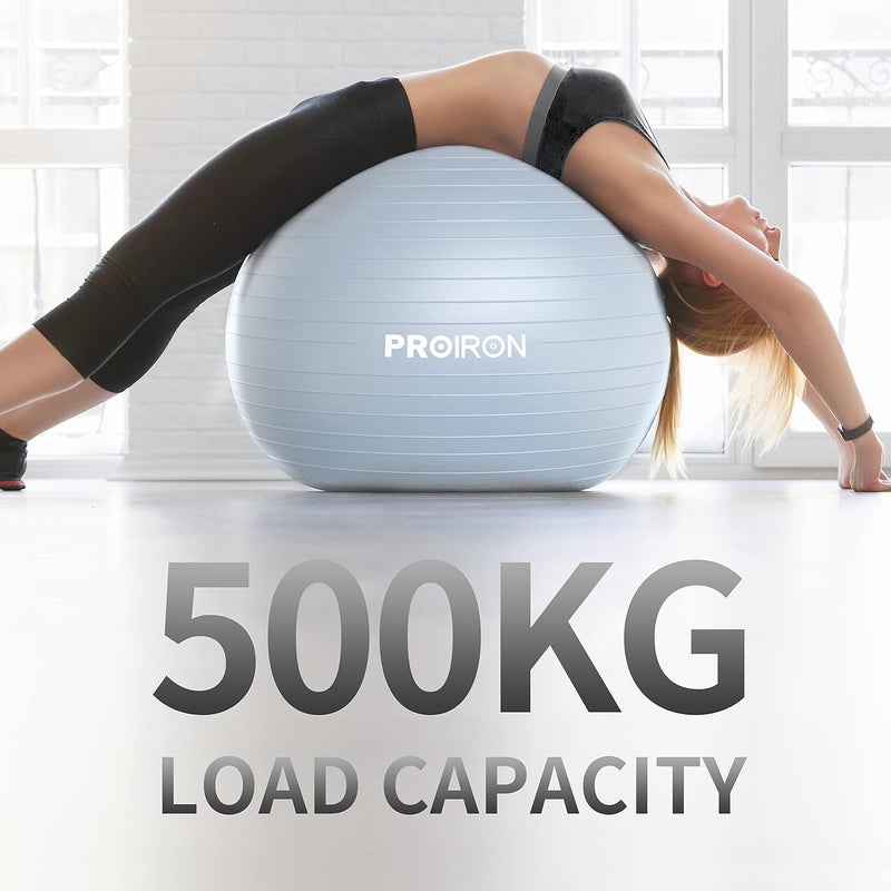 PROIRON Exercise Ball Anti-Burst Yoga Ball Chair with Quick Pump Slip Resistant Gym Ball - Image 4