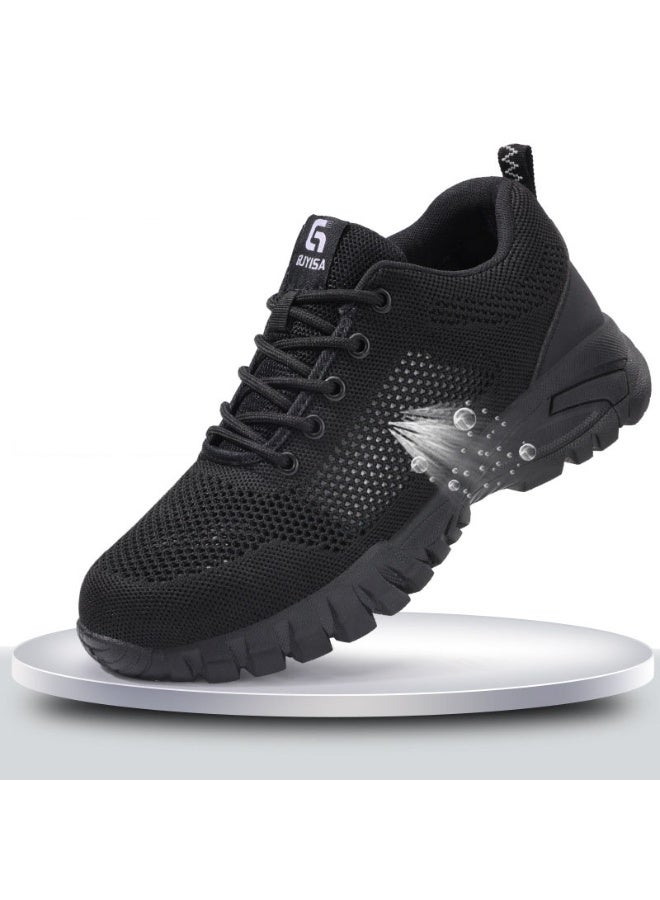 NIBEMINENT Fashion Safety Shoes Men Breathable Work Sneakers Male Indestructible Shoes Anti-stab Anti-smash Work Boots Steel Toe Shoes - Image 1