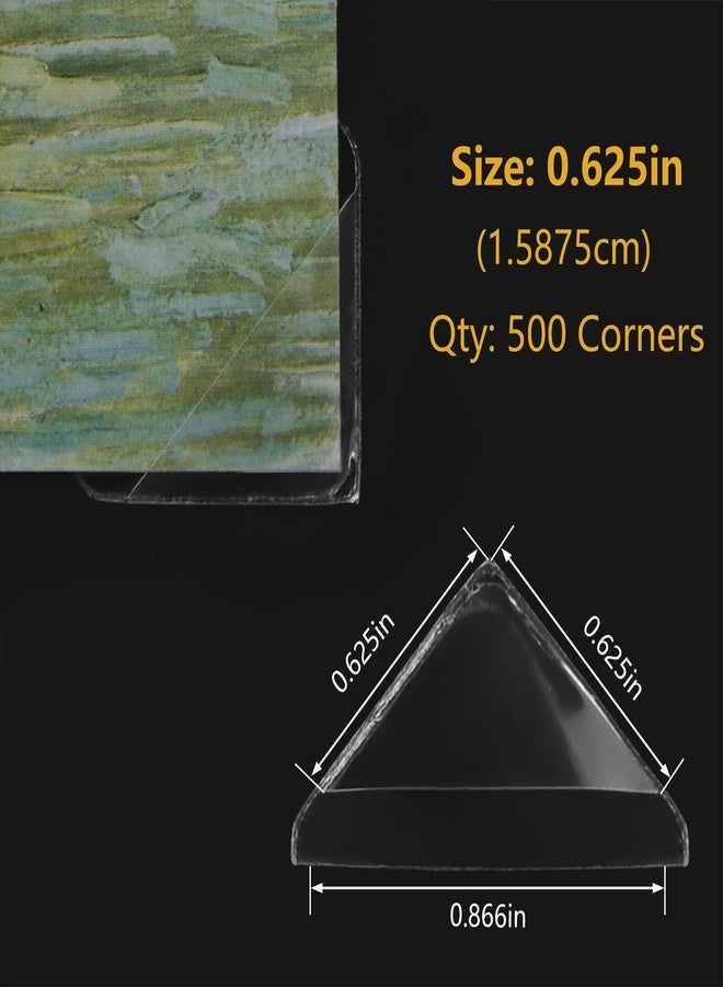 لينيكو زوايا صور أرشيفية شفافة من Lineco Infinity مقاس 0.625 بوصة، خالية من الأحماض، ذاتية اللصق، حساسة للضغط، لا تصفر، لتثبيت الصور، وسجل القصاصات، والأعمال اليدوية، وعرض الملصقات (عبوة من 500 قطعة) - Image 5