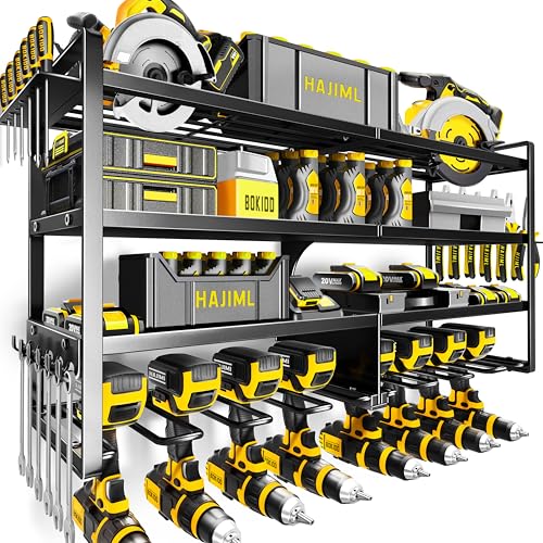 Kodreat Power Tool Organizer Wall Mount,4 Layers Heavy Duty Storage Rack with 8 Drill Holder, Easy Installation, Tool Organizer Wall Mount for Garage Workshop and Home Organization. - Image 1