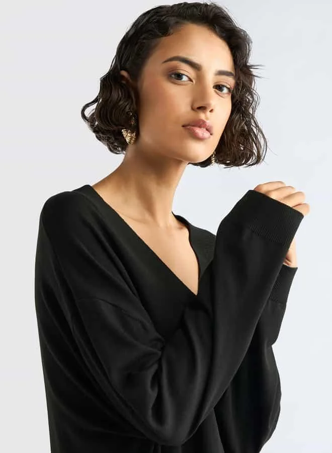 Splash FAV V-neck Sweater with Long Sleeves