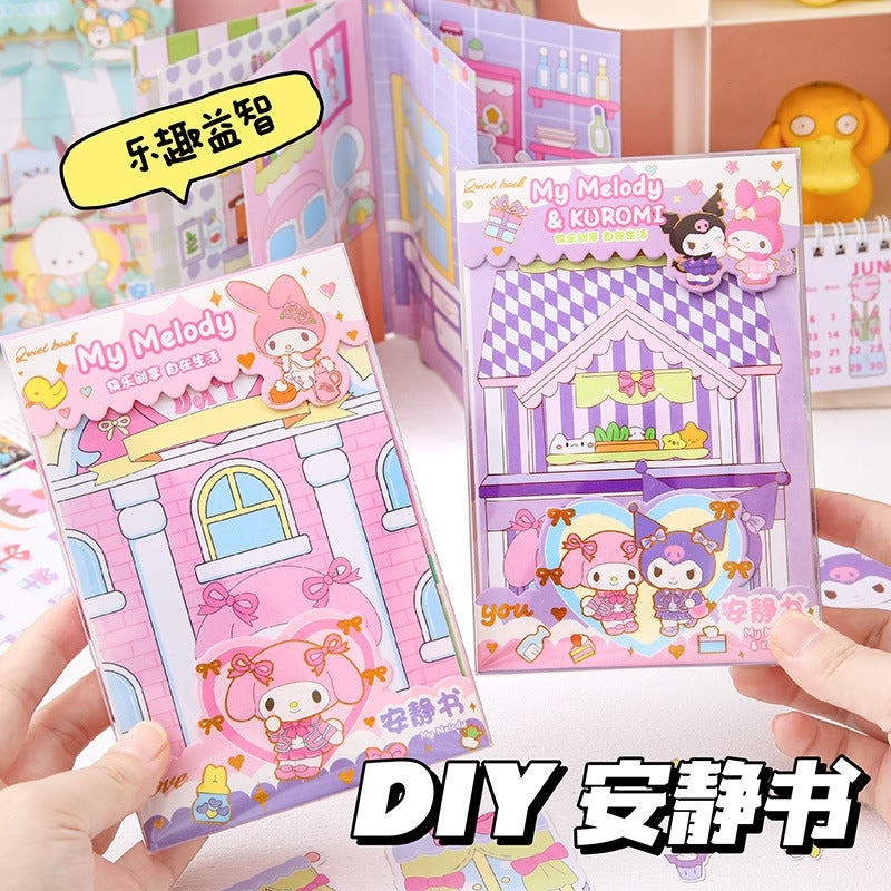 Cut-Free Sanrio Girl'S Quiet Book Boxed Coolomi Doudou Toy Book Children'S Diy Handmade Materials - Image 3