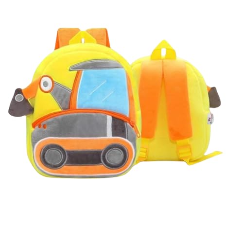 ZEXSAZONE Kids Backpack | 14L Plush School Bag for Boys & Girls | Cute & Lightweight Bag for 3-8 Years | Ideal for Nursery, Preschool & 1st Grade (Yellow) - Image 1