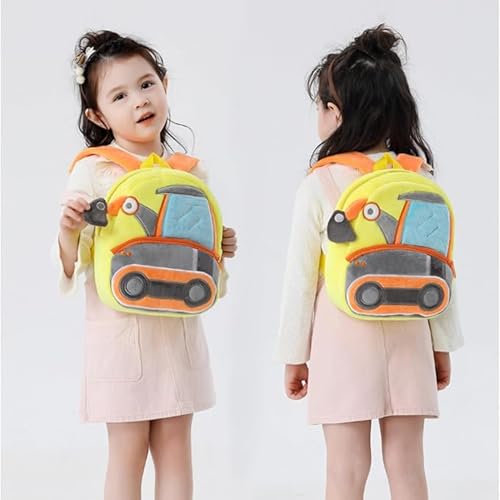 ZEXSAZONE Kids Backpack | 14L Plush School Bag for Boys & Girls | Cute & Lightweight Bag for 3-8 Years | Ideal for Nursery, Preschool & 1st Grade (Yellow) - Image 3