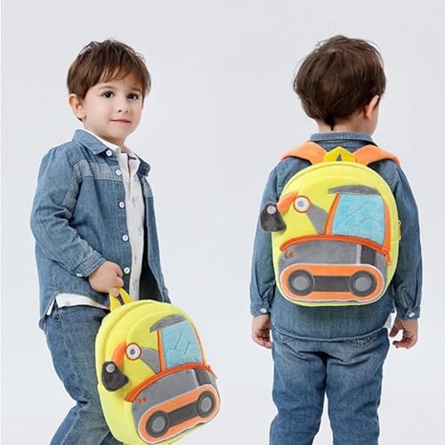 ZEXSAZONE Kids Backpack | 14L Plush School Bag for Boys & Girls | Cute & Lightweight Bag for 3-8 Years | Ideal for Nursery, Preschool & 1st Grade (Yellow) - Image 2