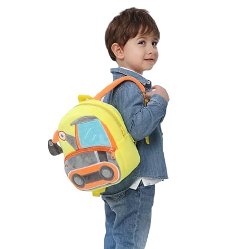 ZEXSAZONE Kids Backpack | 14L Plush School Bag for Boys & Girls | Cute & Lightweight Bag for 3-8 Years | Ideal for Nursery, Preschool & 1st Grade (Yellow) - Image 4