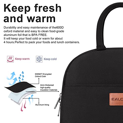 BALORAY Lunch Bag for Women Men Insulated Lunch Box for Adult Reusable Lunch Tote Bag for Work, Picnic or Travel - Image 4