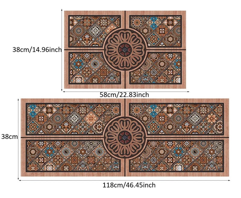 Clefairy Anti Fatigue Kitchen Mats for Floor 2 Piece Set, Waterproof & Non-Skid Kitchen Rugs, Cushioned Kitchen Mat for Standing Washable Comfort Desk Kitchen Runners - Image 5