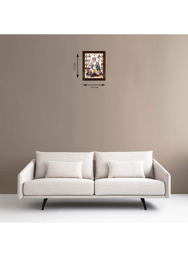 Indianara SATNAM WAHEGURU Painting -Synthetic Wood, 27x30.5x1cm, Multicolour - Image 2