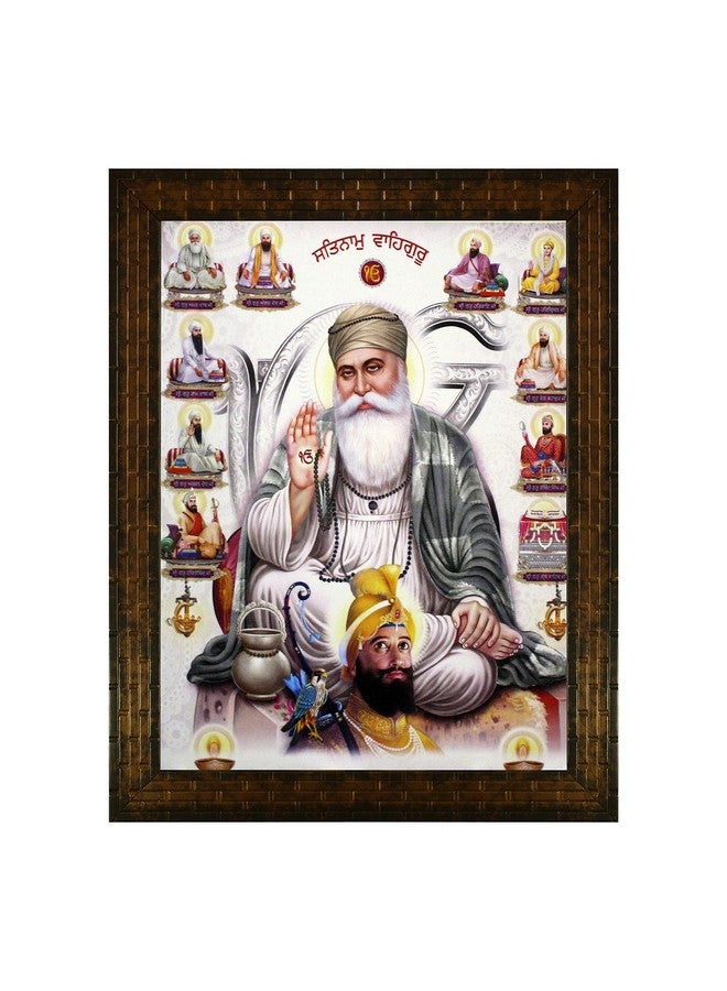 Indianara SATNAM WAHEGURU Painting -Synthetic Wood, 27x30.5x1cm, Multicolour - Image 1