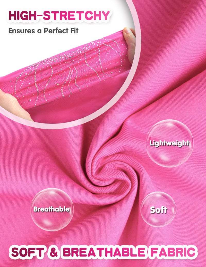 Nymphperi Girls Gymnastics Leotards Size 4t 5t Long Sleeve Diamond Rose Kids Athletic Dancewear - Image 4