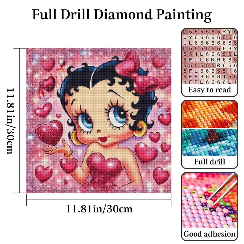 JAKI Diamond Art Kits for Adults,Cartoon Diamond Art Paintings for Beginners,5D Full Drill Gem Art Kits for Adults for Gift Home Wall Decor(12x12inch) - Image 2