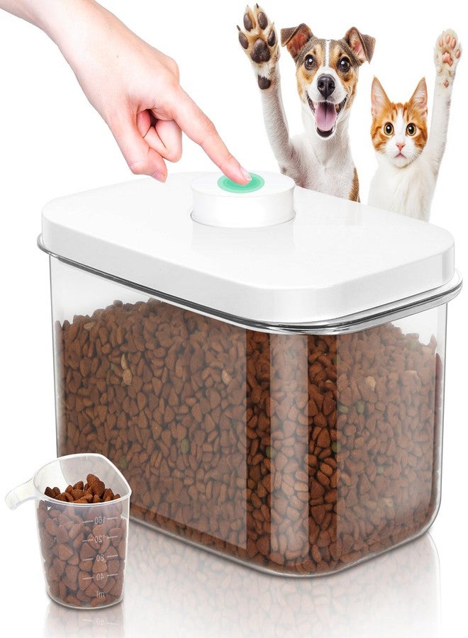 TBMax Dog Cat Food Storage Container 6-8 Lbs with Easy-Carrying Handles, Stackable Pet Food Dog Treat Container with Pop Up Lids, Airtight Food Storage Bin for Kitchen Organization - Image 1