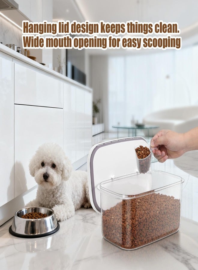 TBMax Dog Cat Food Storage Container 6-8 Lbs with Easy-Carrying Handles, Stackable Pet Food Dog Treat Container with Pop Up Lids, Airtight Food Storage Bin for Kitchen Organization - Image 2