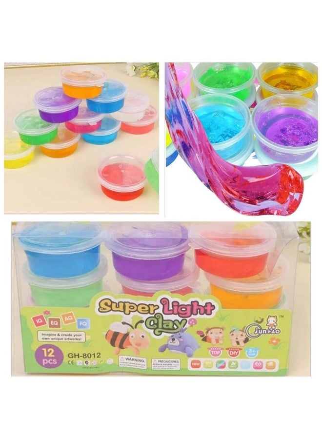Parteet Crystal Clay Soft Slime Transparent Magic Mud Pack Of 6 Assorted Colours - Image 2