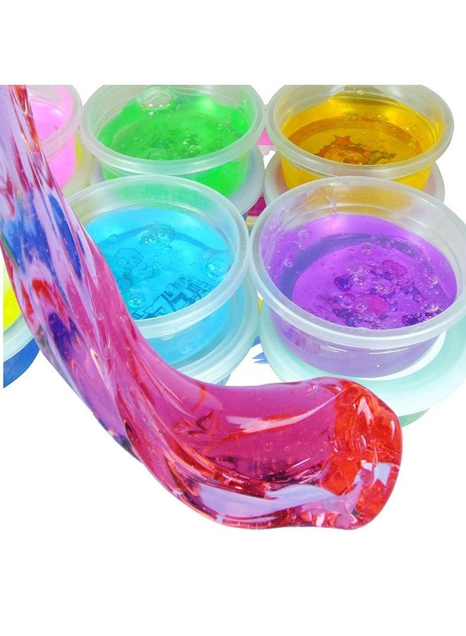 Parteet Crystal Clay Soft Slime Transparent Magic Mud Pack Of 6 Assorted Colours - Image 1